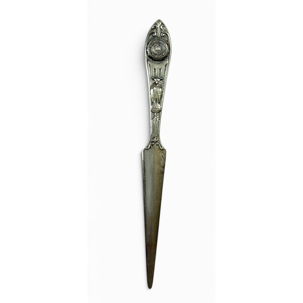 Des Moines University Vintage Letter Opener Iowa The Fightin Caduceus Metal Owl